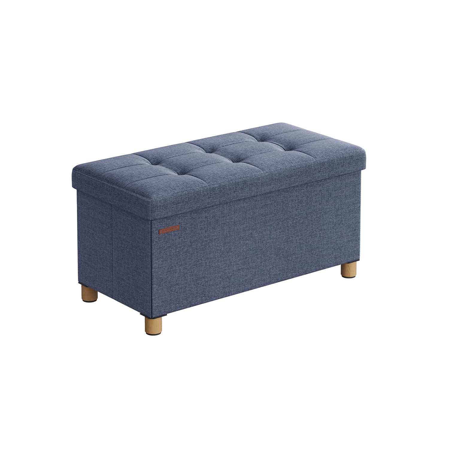 Sitzbank klappbar 38 x 76 x 40 cm mit Stauraum helldenimblau