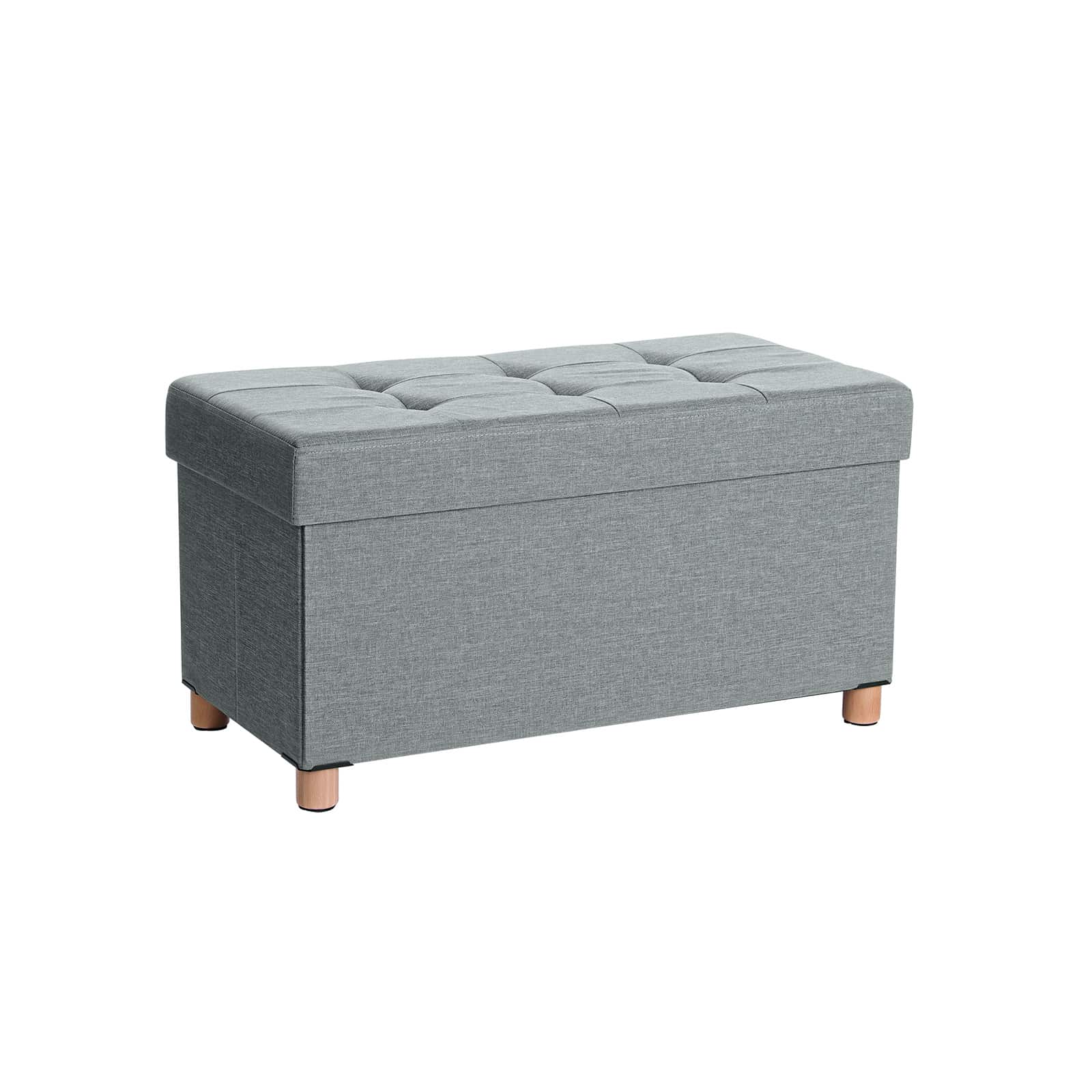 Sitzhocker mit Stauraum Hellgrau