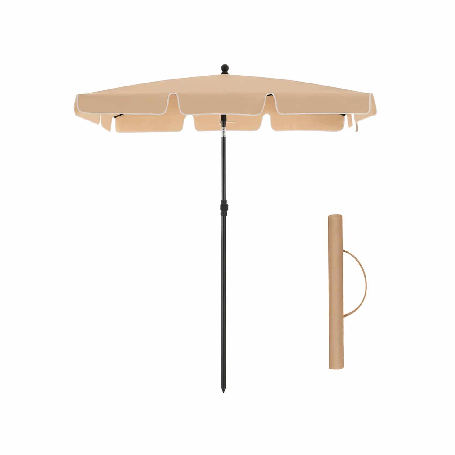 Sonnenschirm 200 x 125 cm Taupe