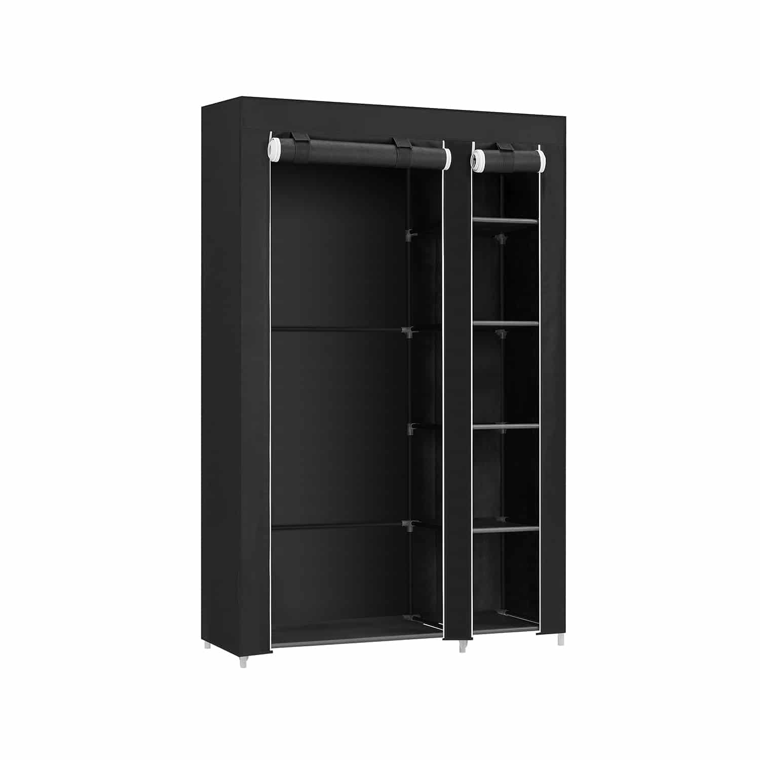 Stoffschrank 175 x 110 cm Schwarz