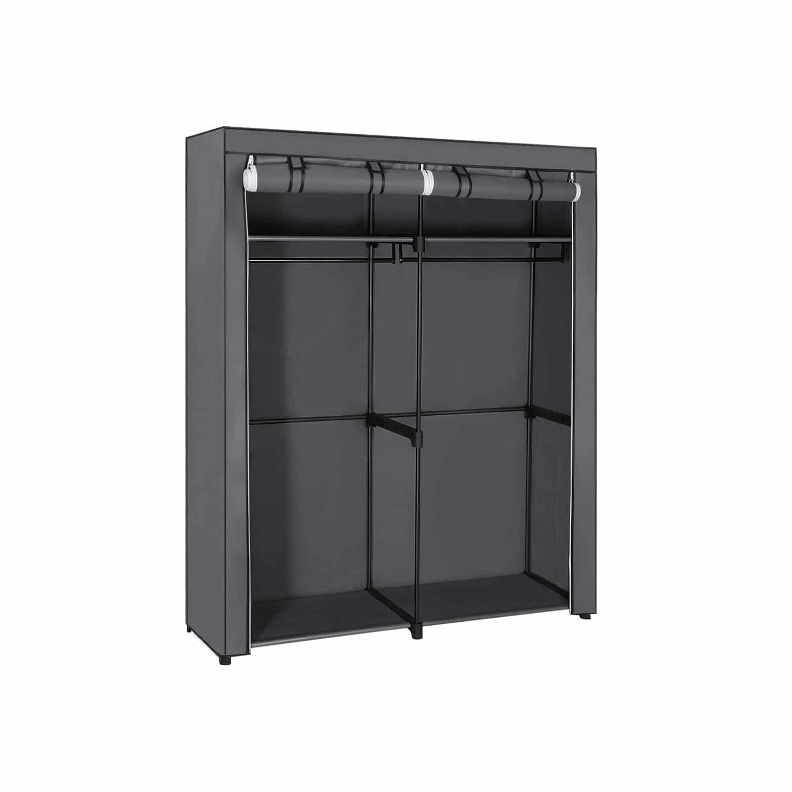Stoffschrank mit Kleiderstangen