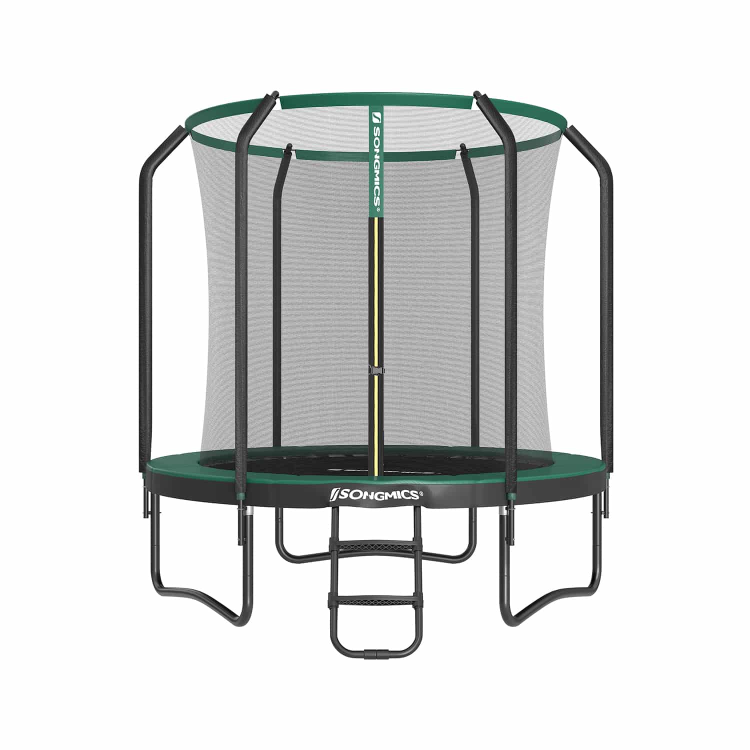 Trampolin Ø 244 cm mit innenliegendem Netz schwarz-dunkelgrün