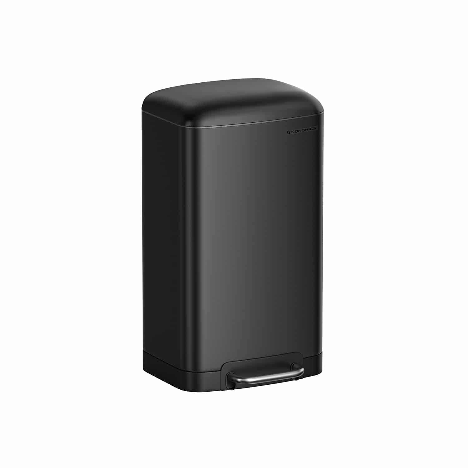 Treteimer 30 L – Schwarz, Edelstahl, Softclose, Inneneimer