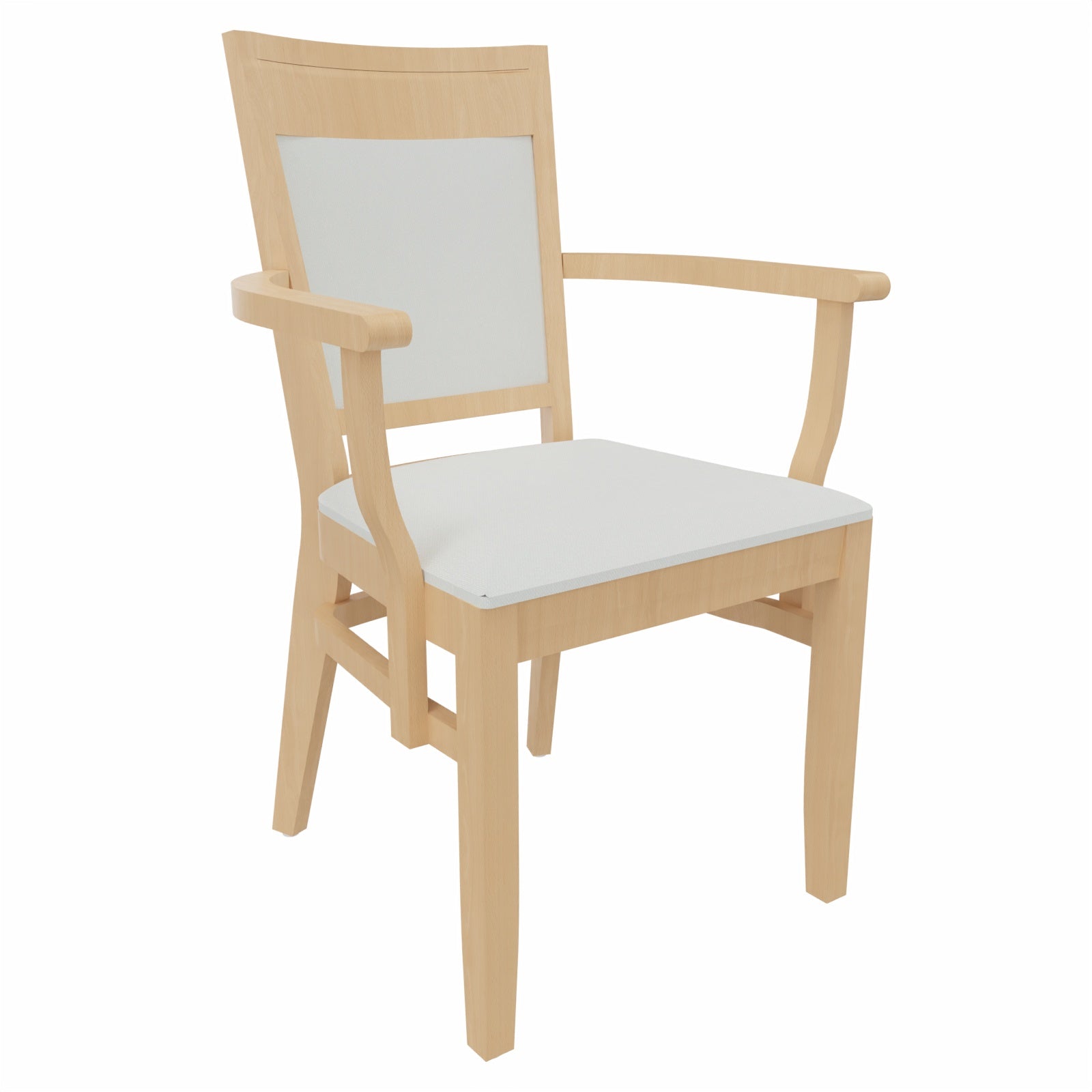 Armlehnenstuhl Anne – Pflegeleichter Seniorenstuhl mit ergonomischer Sitzhöhe - Metall Silber / Clean-Kunstleder Walter Rot