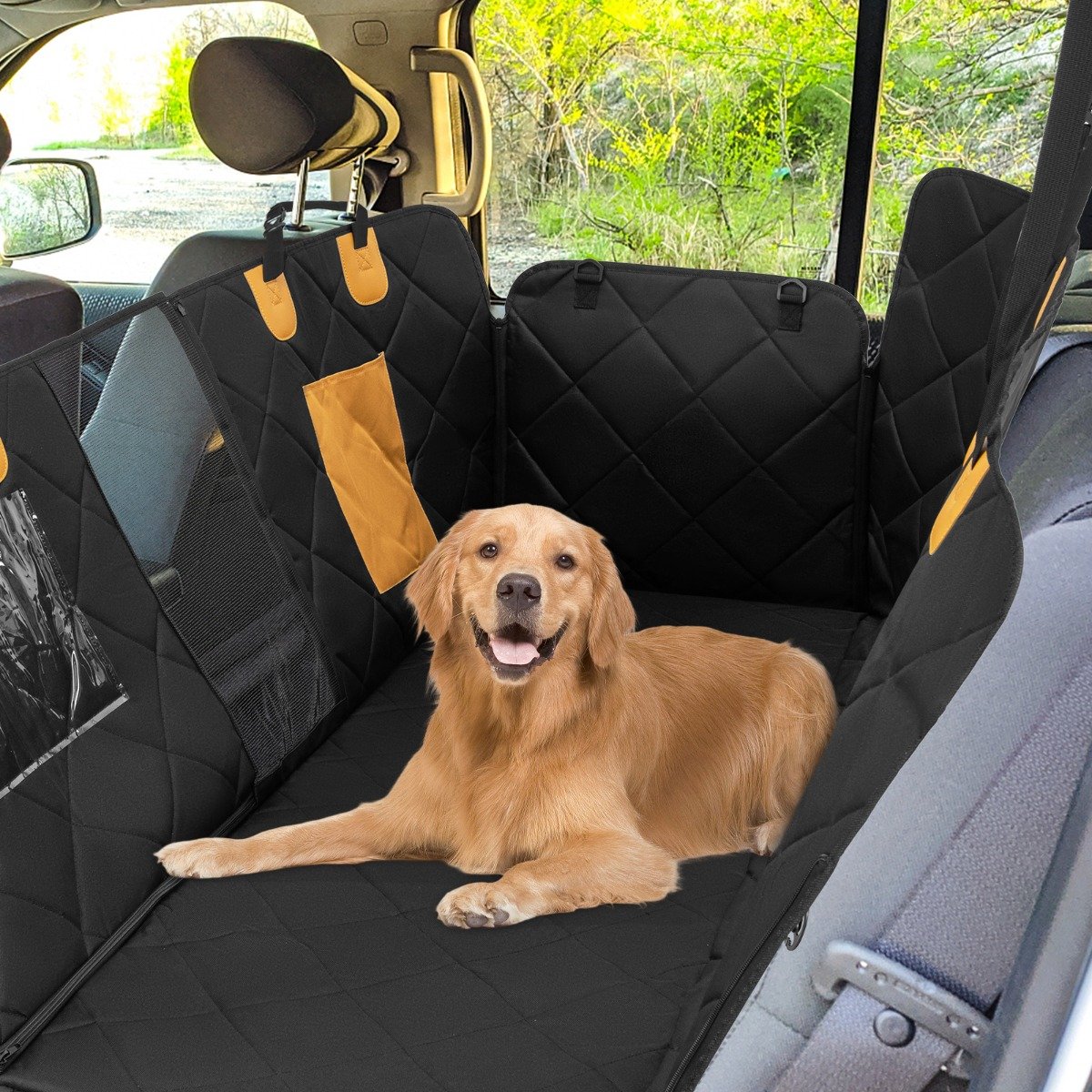 Auto Rückbank Hundedecke Wasserdichter & Kratzfester & Rutschfester 215 x 148 cm Schwarz