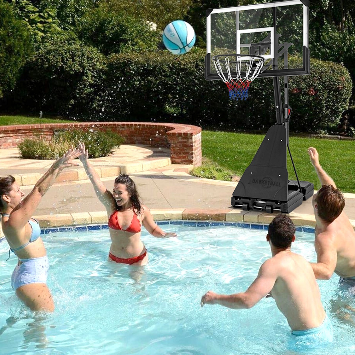 Basketballständer 150-305 cm höhenverstellbar Basketballkorb Outdoor mit Ständer