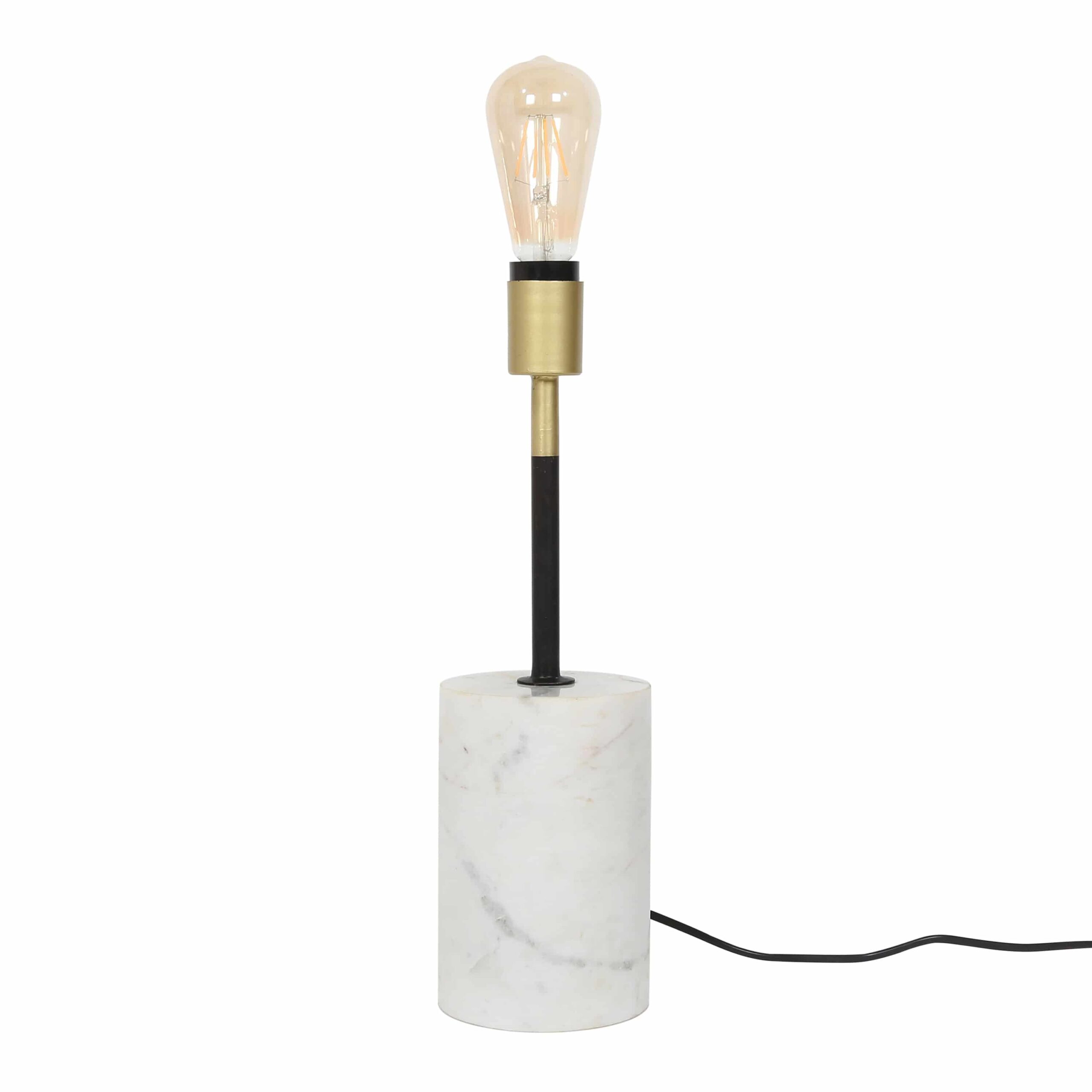 Stehlampe Caramia 287 Weiß / Messing / Schwarz