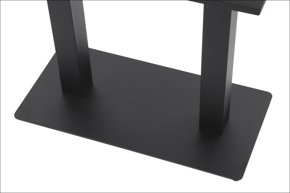 Tischgestell Doppelsäule SH-5003-3/B Höhe 72cm - rechteckiger Sockel, pulverbeschichteter Stahl, höhenverstellbar