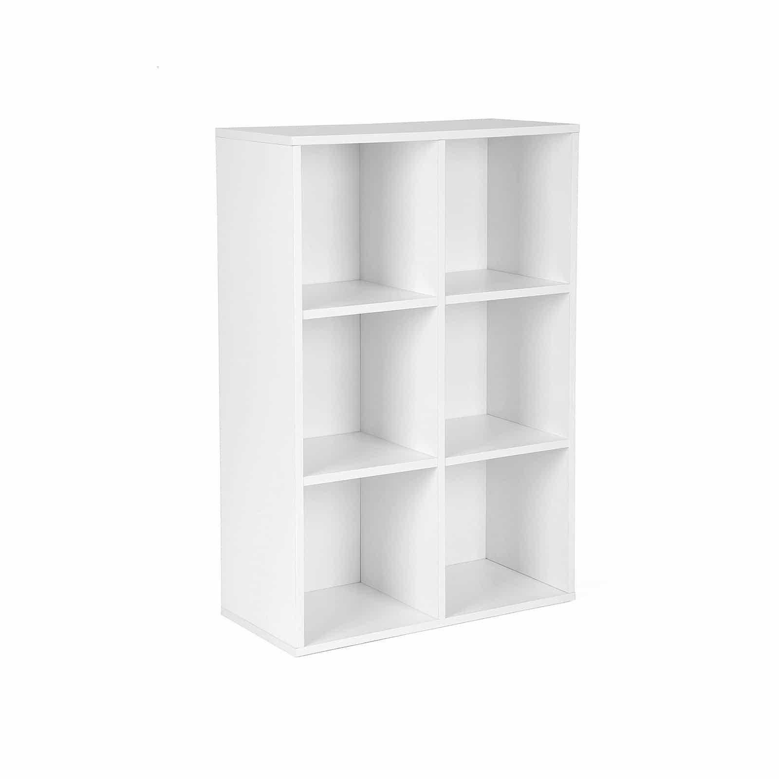 Bücherregal 6 Fächer Weiß
