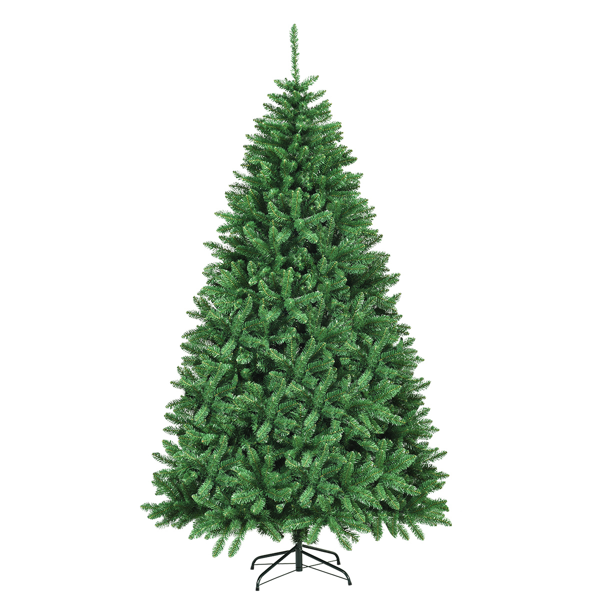 225 cm Künstlicher Weihnachtsbaum Tannenbaum mit Metallständer Kunstbaum Weihnachten Grün
