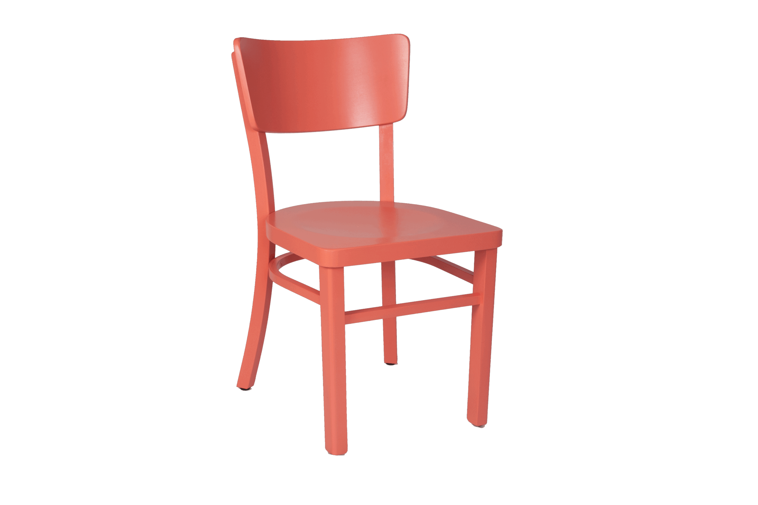 Küchenstuhl Deborah – Bunter Holzstuhl in 7 Farben | Buche, lackiert, 42×47×82cm - Lachs Rot