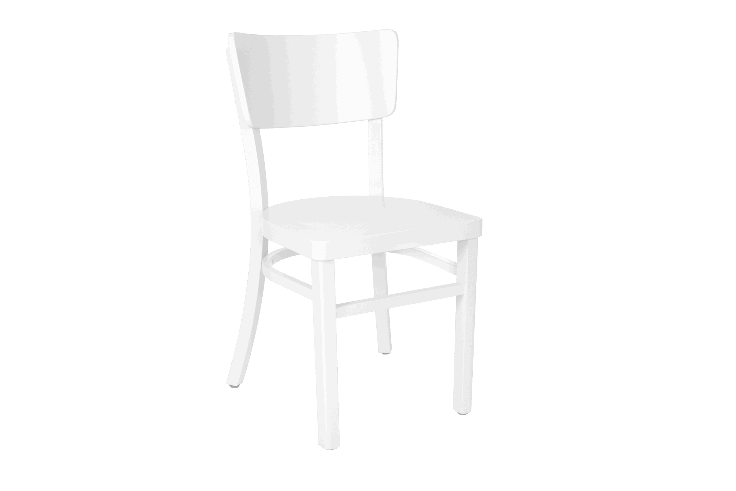 Küchenstuhl Deborah – Bunter Holzstuhl in 7 Farben | Buche, lackiert, 42×47×82cm - Weiss