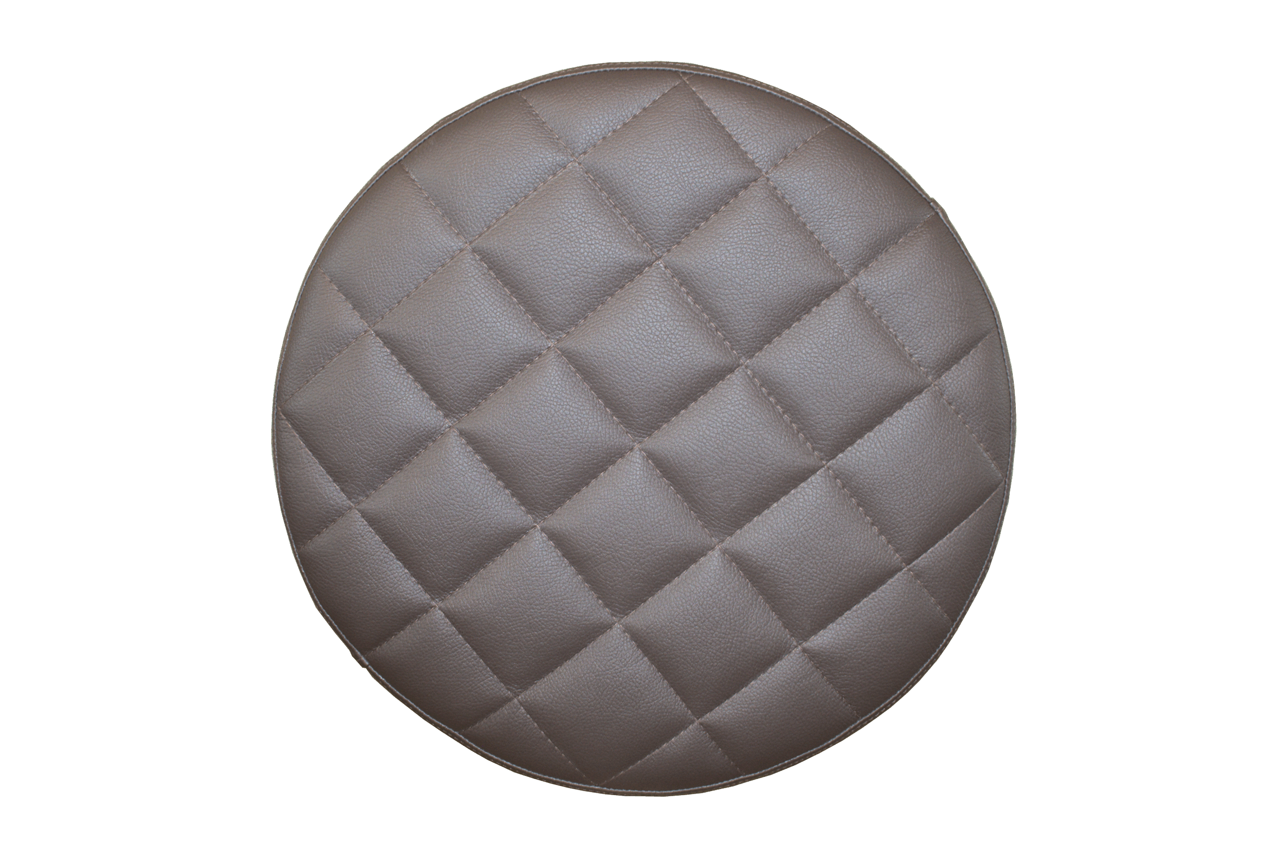ERIDES Sitzpouf rund mit Rautensteppung - Hocker 40×45cm, vielseitig & pflegeleicht - Dunkelbraun