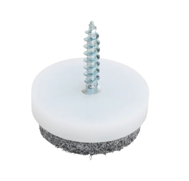 Filzgleiter Möbelgleiter mit Schraube – 9 mm Höhe, grau, für Stühle & Möbel - 28mm