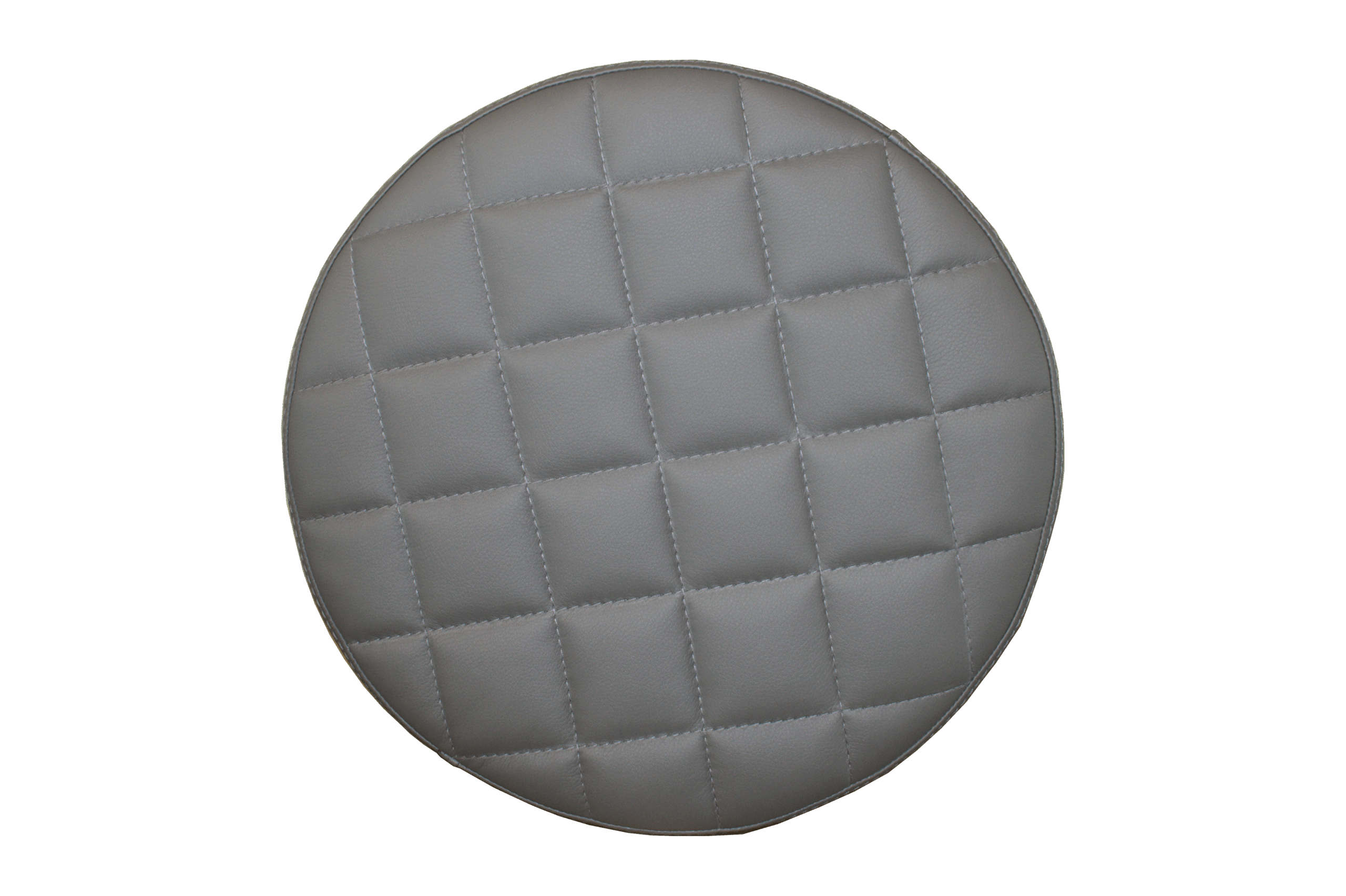 ERIDES Sitzpouf rund mit Rautensteppung - Hocker 40×45cm, vielseitig & pflegeleicht - Dunkelgrau