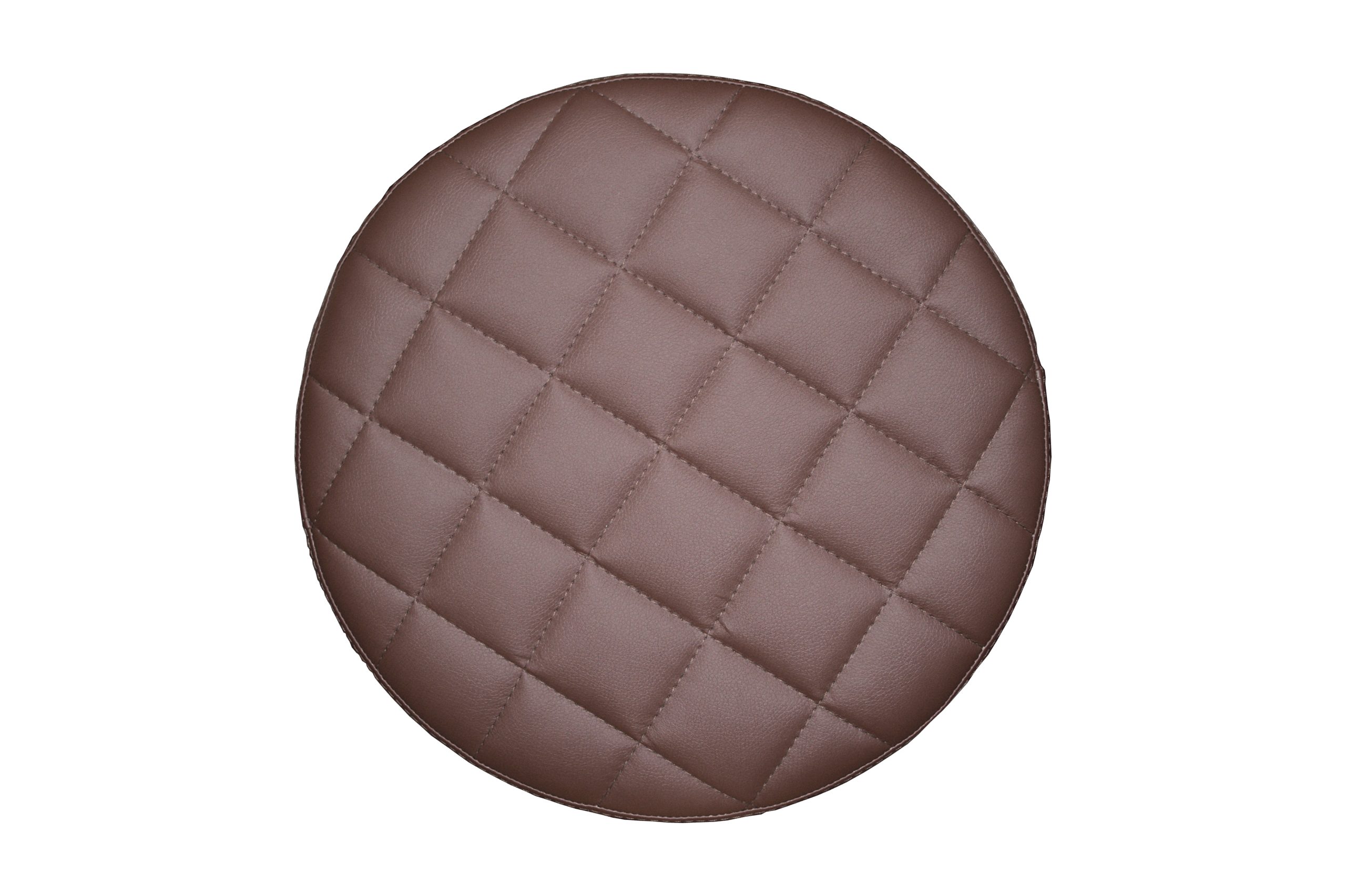 ERIDES Sitzpouf rund mit Rautensteppung - Hocker 40×45cm, vielseitig & pflegeleicht - Hellbraun