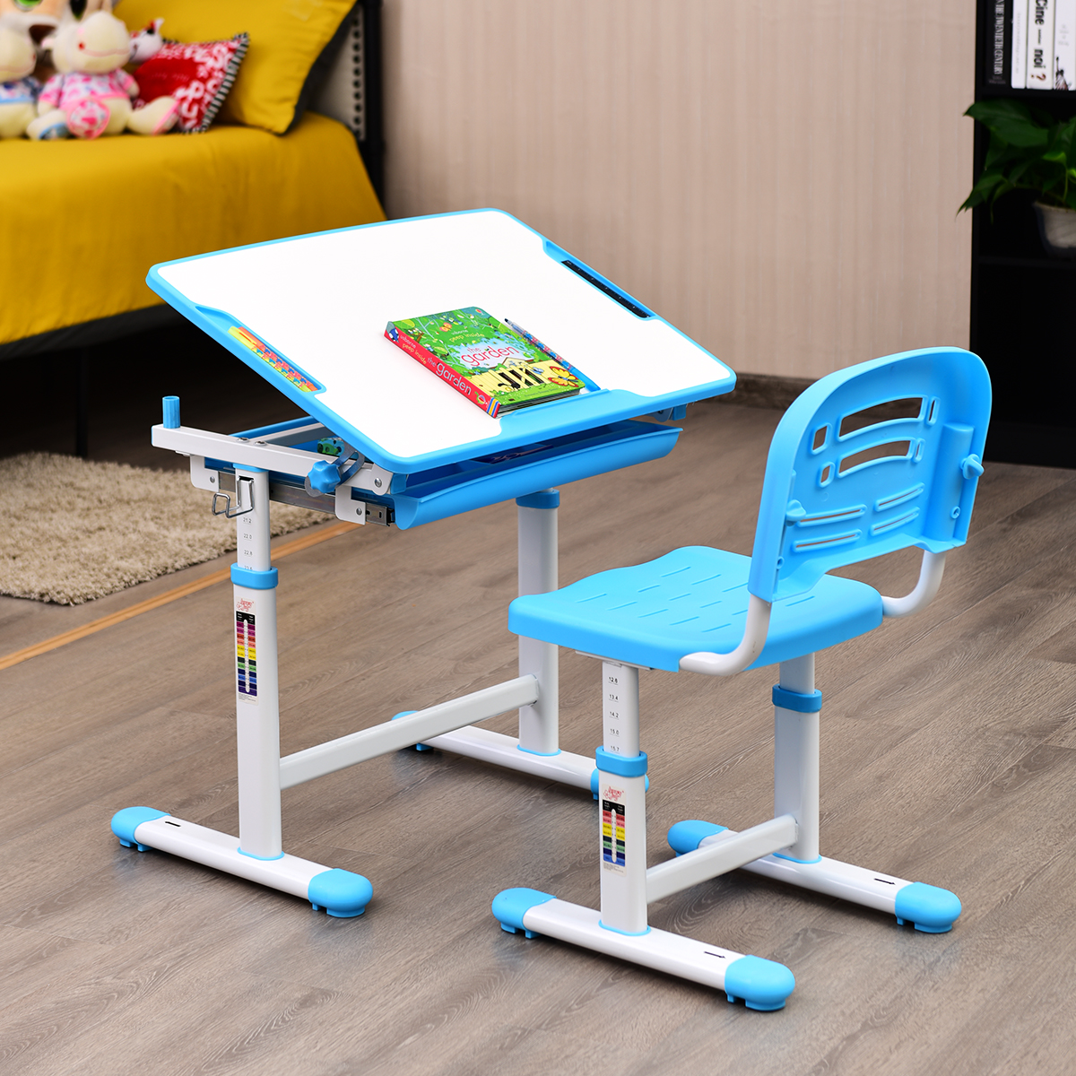 Neigbares Kinderschreibtisch Schreibtisch Jugendschreibtisch-Blau