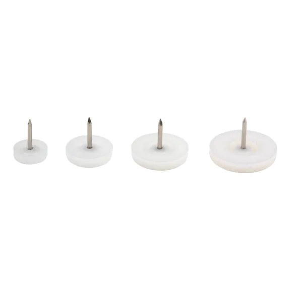 Möbelgleiter Kunststoff mit Stahlnagel – 5 mm Höhe, für Holzstühle & Möbel - 30mm