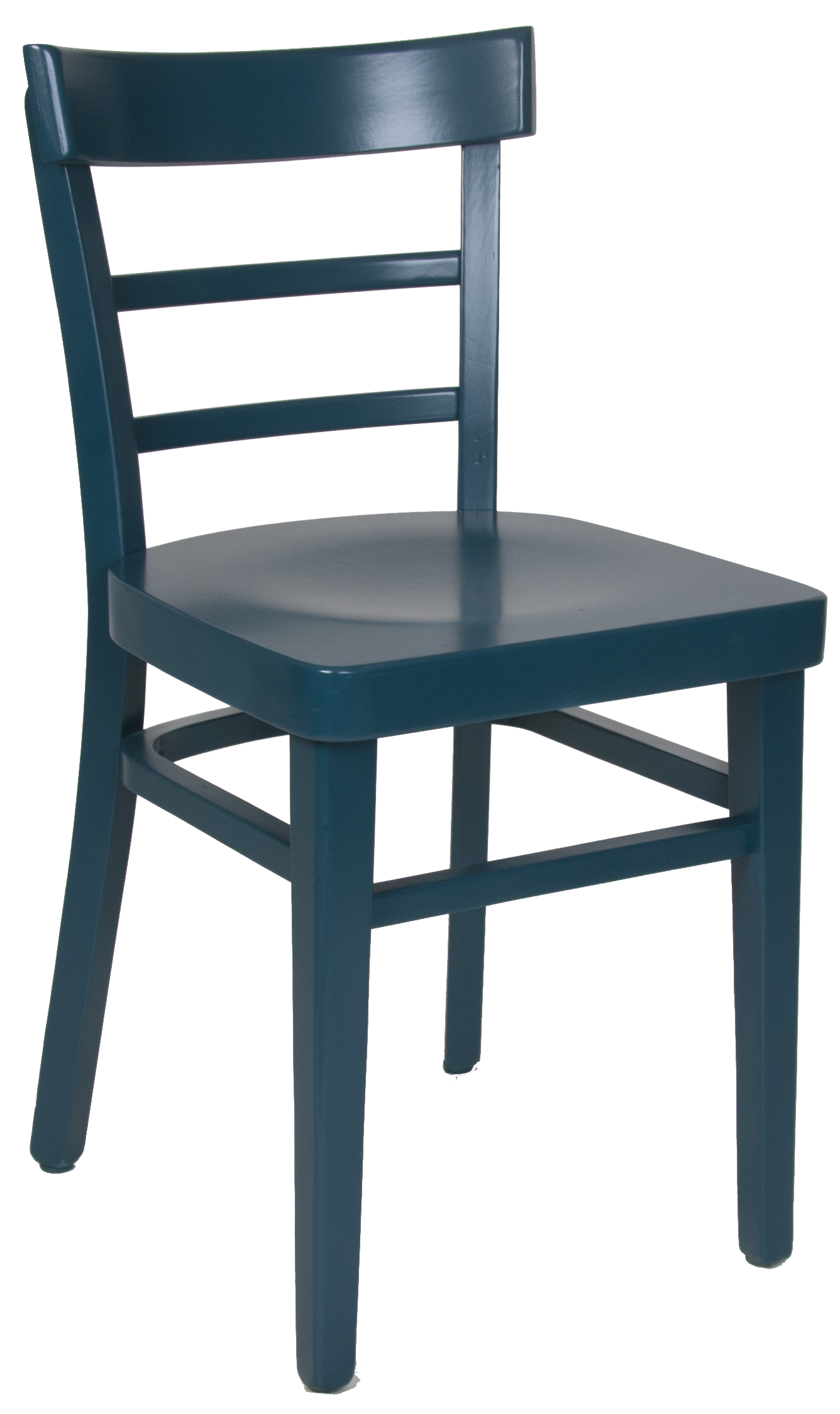 Küchenstuhl Laura – Bunter Holzstuhl aus Buche, lackiert & montiert, 7 Farben - Ocean Blue