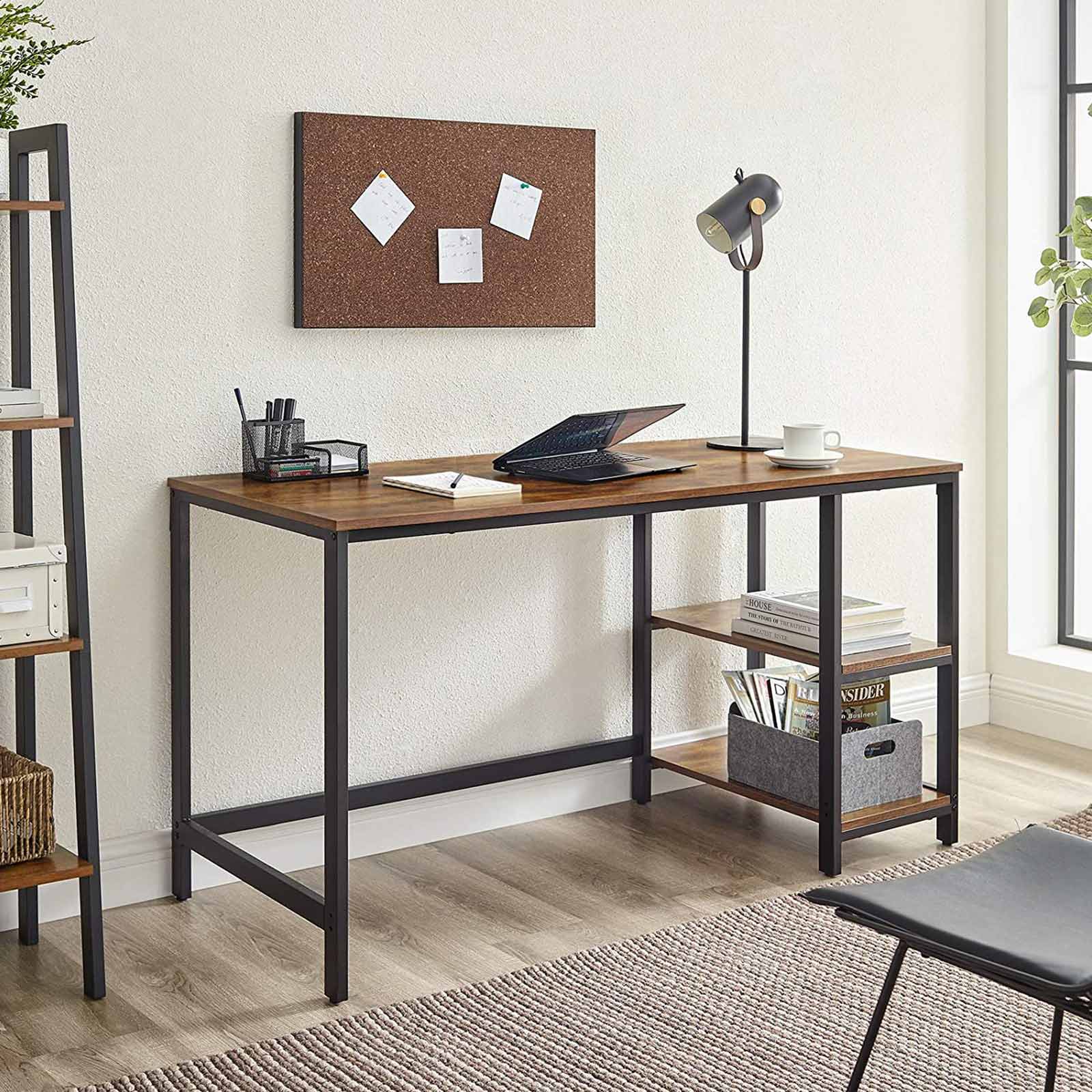 Vasagle Vintage Schreibtisch in Braun und Schwarz-Jetzt bei Myhomelando Schreibtische kaufen