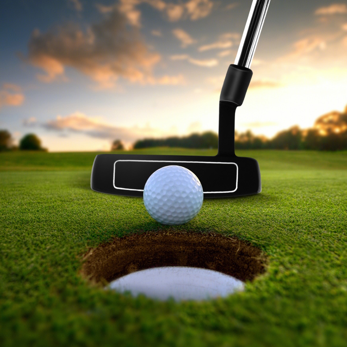Golf Putter 89 cm Mallet-Putter aus Edelstahl mit Edelstahlkopf & Rutschfester Griff