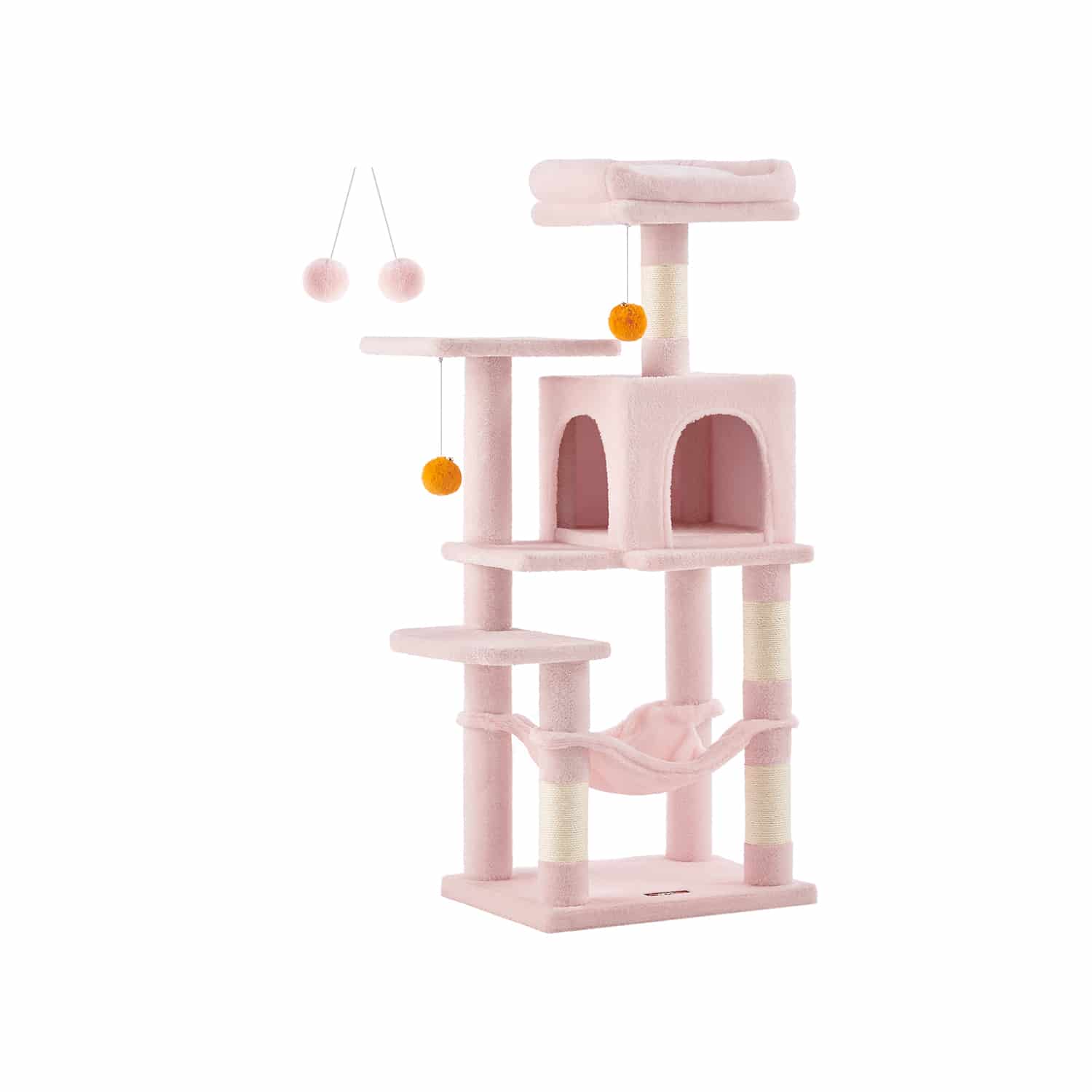 mehrstöckige Katzenhaus 2 Plattformen pastellrosa
