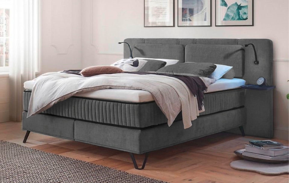 ED Exciting Design Boxspringbett Milazzo: Luxuriöser Schlafkomfort in Legacy-Mikrofaser mit 4 Farboptionen und innovativem 9-Zonen-Tonnentaschenfederkern