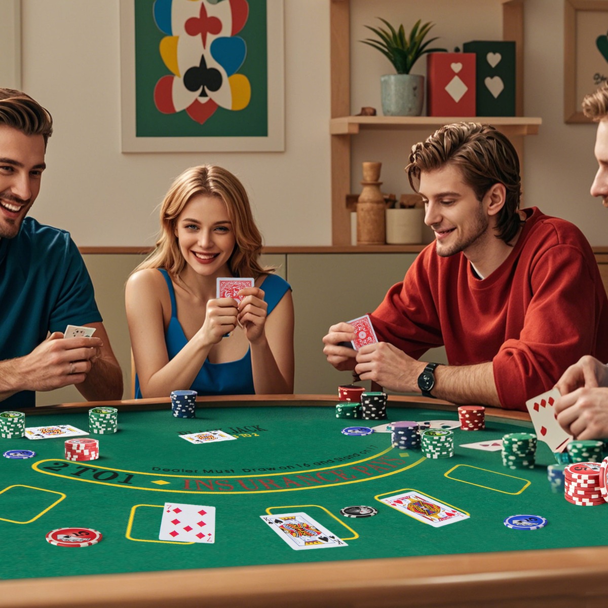 Pokerset mit 400 Laser-Chips & 2 Spielkarten & 5 Würfel & Dealer Button Aluminium Pokerkoffer