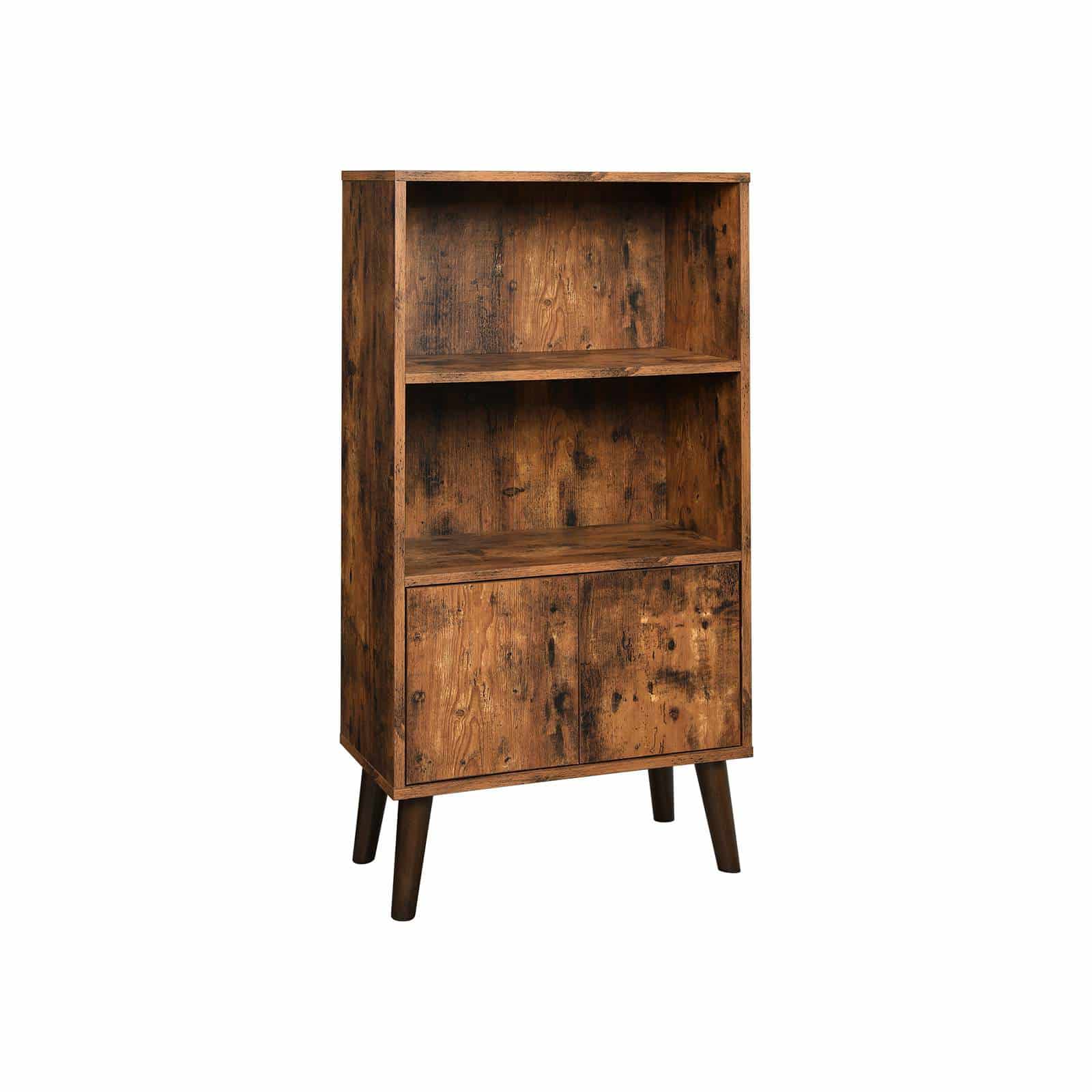 Retro Bücherschrank mit Türen 60 x 30 x 120 cm