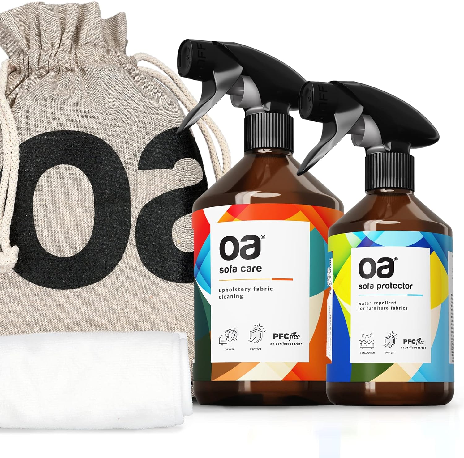 OA SOFA CARE & PROTECTOR Set 500ml – Polsterreiniger & Imprägnierspray im Geschenkset, PFC-frei & biologisch abbaubar