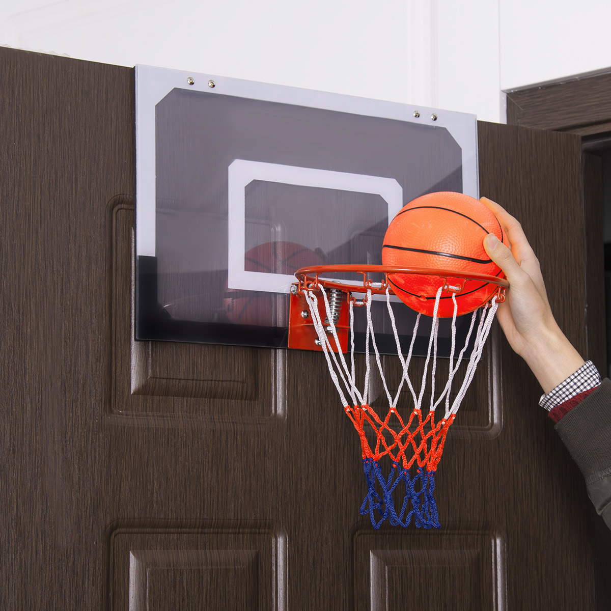 Basketballkorb Basketball-Set Kinder Backboard mit Ring und Netz 45 x 30 cm