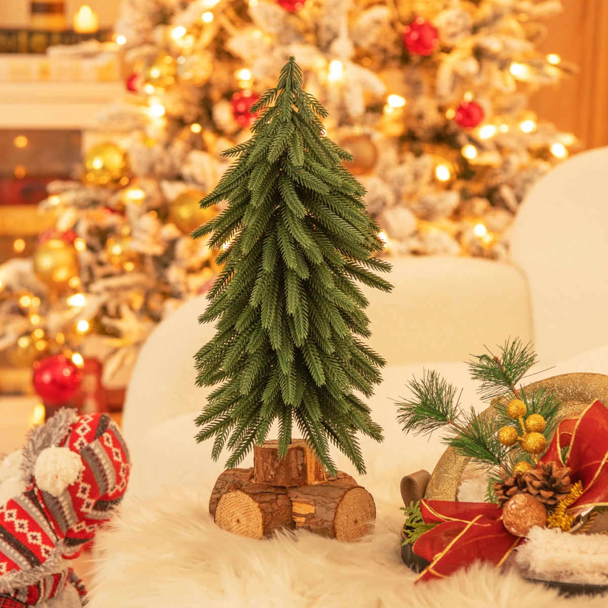 40 cm Hoher Tisch-Weihnachtsbaum Künstlicher Christbaum mit 200 Zweigspitzen
