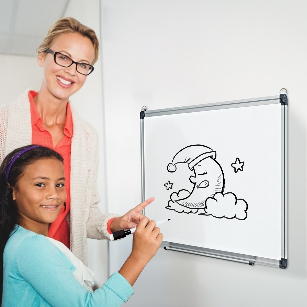 Whiteboard Magnettafel Schreibttafel Wandtafel Memoboard mit Alurahmen 60 x 40 cm