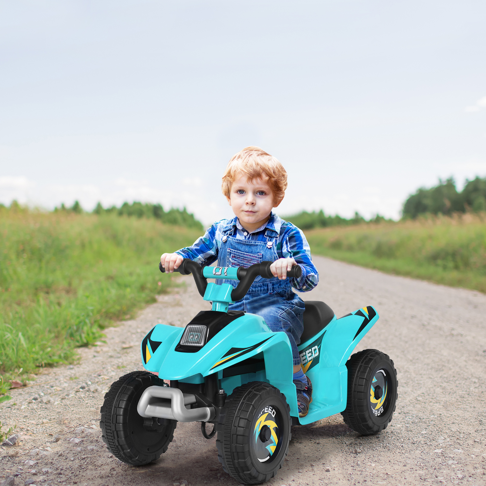 6V Kindermotorrad Kinder Quad Elektro Kinderquad 73 x 40 x 44,5 cm Blau