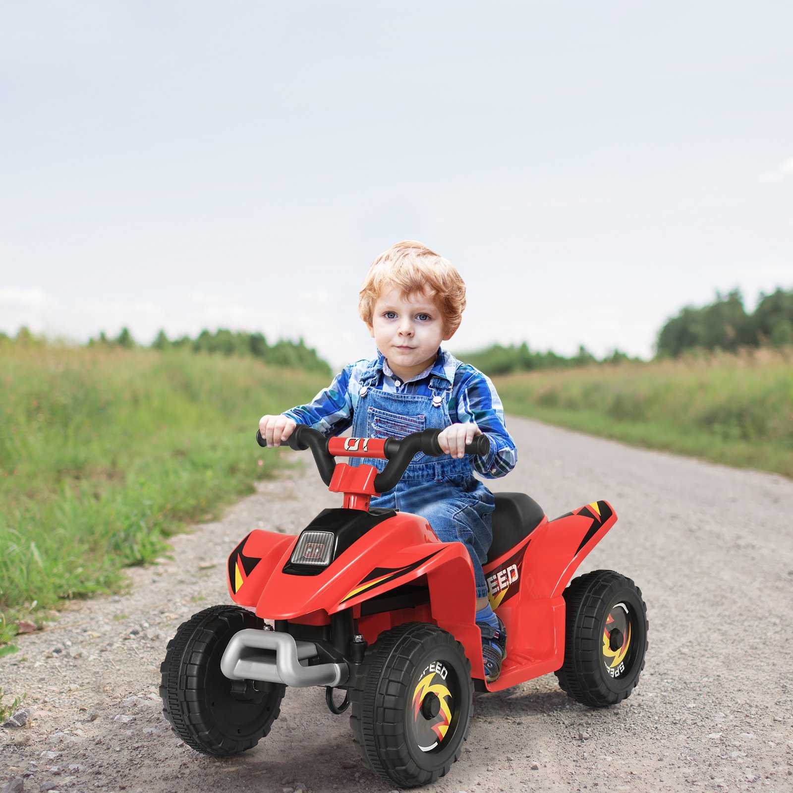 6V Elektro Kinderquad Mini Elektroquad Kinderauto 73 x 40 x 44,5 cm Rot