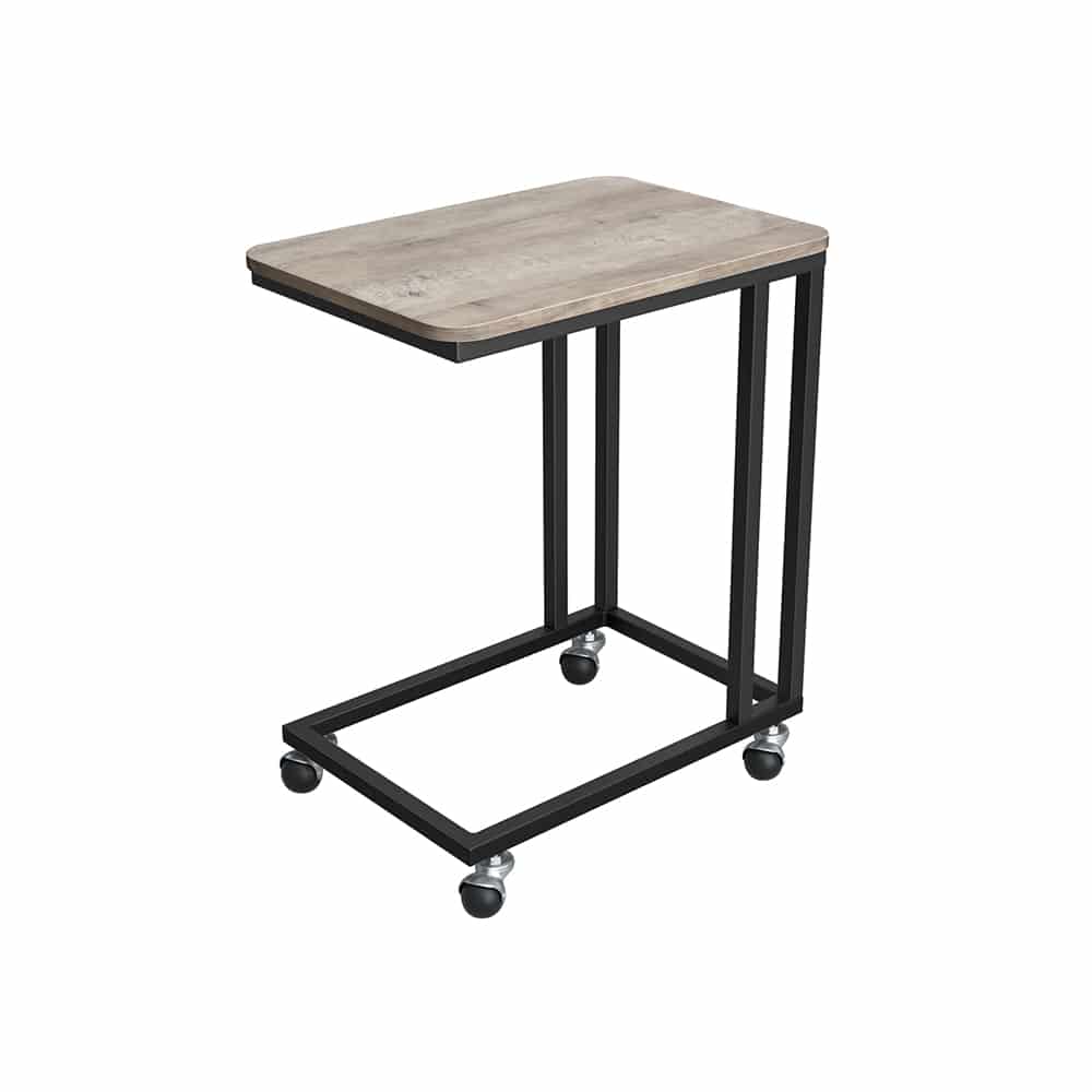 Sofatisch mit Rollen Greige-Schwarz